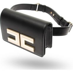 TOREBKA NERKA Elisabetta Franchi. Czarne nerki damskie w paski, duże. Za 949,00 zł.