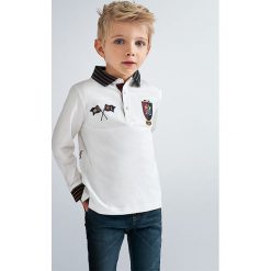 Mayoral - Longsleeve dziecięcy 92-134 cm. Niebieskie t-shirty chłopięce Mayoral, z aplikacjami, z elastanu, z krótkim rękawem. Za 109,90 zł.