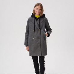 Płaszcz z raglanowymi rękawami - Szary. Szare płaszcze damskie Sinsay, xl, bez wzorów. Za 159,99 zł.