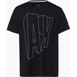Armani Exchange - T-shirt męski, niebieski. Czarne t-shirty męskie marki Armani Exchange, l, z materiału, z kapturem. Za 149,95 zł.