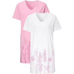 Cellbes Koszula nocna 2 Pack jasnoróżowy biały female różowy/biały 50/52. Różowe koszule nocne damskie Cellbes, z nadrukiem, z dekoltem w serek, z krótkim rękawem. W wyprzedaży za 79,00 zł.
