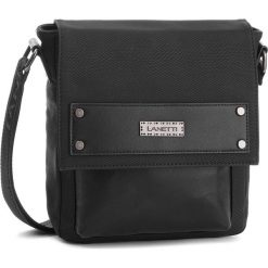 Saszetka LANETTI - RM0790 Black. Czarne torby męskie skórzane marki Lanetti, bez wzorów, ze skóry ekologicznej, młodzieżowe. Za 119,99 zł.
