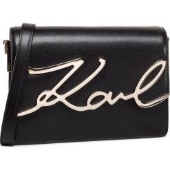 Torebka KARL LAGERFELD - 205W3002 Black/Gold. Czarne listonoszki damskie KARL LAGERFELD, bez wzorów, ze skóry, bez dodatków. Za 1579,00 zł.