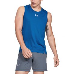 Under Armour Qualifier Podkoszulek Niebieski. Niebieskie podkoszulki męskie Under Armour, l, bez wzorów, z elastanu, bez kołnierzyka. Za 206,95 zł.