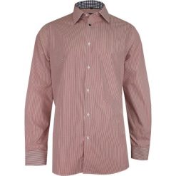 Czerwono-Biała Elegancka Koszula Męska z Długim Rękawem, 100% Bawełna -CHIAO- Taliowana, w Paski KSDWCHIAOH4129. Czerwone koszule męskie Chiao, m, w paski, z bawełny, eleganckie, bez kołnierzyka, z długim rękawem. W wyprzedaży za 49,00 zł.