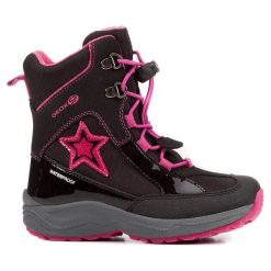 Geox Buty Zimowe Za Kostkę Dziewczęce New Alaska 29 Czarny/Różowy. Różowe buty dziewczęce zimowe Geox, za kostkę, bez zapięcia. Za 329,00 zł.