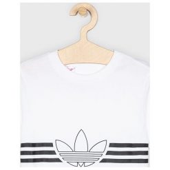 Adidas Originals - T-shirt dziecięcy 128-176 cm. Białe t-shirty chłopięce adidas Originals, z nadrukiem, z bawełny, bez rękawów. W wyprzedaży za 79,90 zł.