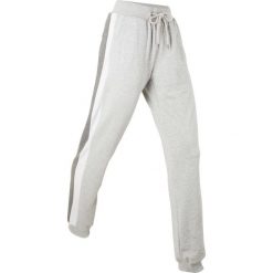 Lekkie spodnie dresowe, długie bonprix jasnoszary melanż. Spodnie dresowe damskie bonprix, melanż, z dresówki. Za 59,99 zł.