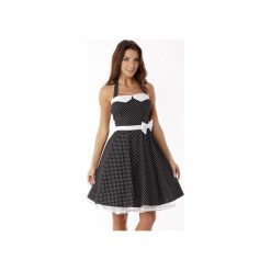 Sukienka rozkloszowana PIN UP ED01-3. Czarne sukienki damskie marki Ella dora, uniwersalny, bez wzorów, retro, bez kołnierzyka, bez rękawów, rozkloszowane. Za 229,00 zł.