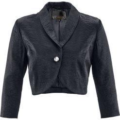Bolerko Premium bonprix czarny. Czarne bolerka i narzutki damskie bonprix, bez wzorów, z krótkim rękawem. Za 129,99 zł.