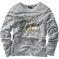 Shirt z długim rękawem bonprix szaro-antracytowy. Szare koszulki męskie bonprix, s, bez wzorów, bez kołnierzyka, z długim rękawem, długie. Za 44,99 zł.