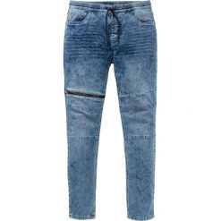 Dżinsy dresowe Slim Fit Tapered bonprix niebieski "stone”. Niebieskie jeansy męskie bonprix, m, bez wzorów. Za 149,99 zł.