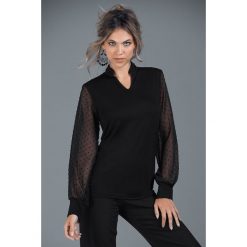 Bluzka Leala. Szare bluzki damskie Jadea, z aplikacjami, ze stójką, bez rękawów. Za 63,99 zł.