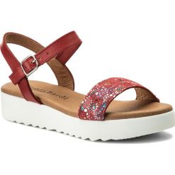 Sandały SERGIO BARDI - Bellino SS127310318KD 118. Czerwone klapki damskie marki Sergio Bardi, bez wzorów, ze skóry, bez obcasa. W wyprzedaży za 169,00 zł.