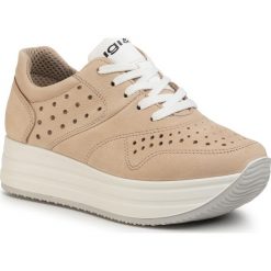 Sneakersy IGI&CO - 5165744 Sabbia. Brązowe półbuty damskie IGI&CO, bez wzorów, ze skóry, bez obcasa, na obcasie, bez zapięcia. Za 409,00 zł.
