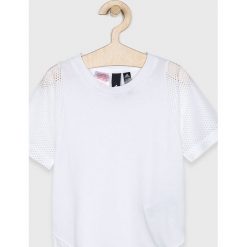 Adidas Performance - T-shirt dziecięcy 128 - 170 cm. Białe t-shirty chłopięce adidas Performance, bez wzorów, z bawełny, bez rękawów. W wyprzedaży za 49,90 zł.