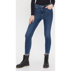 Jeansy high waist skinny - Granatowy. Niebieskie jeansy damskie House, z podwyższonym stanem. Za 109,99 zł.