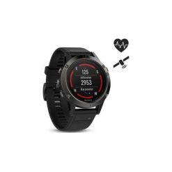 Zegarek Sportowy Gps Fenix 5 Hr. Czarne zegarki męskie marki Garmin. Za 1999,00 zł.