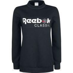 Bluzy rozpinane damskie: Reebok Iconic Fleece Crew Bluza damska czarny
