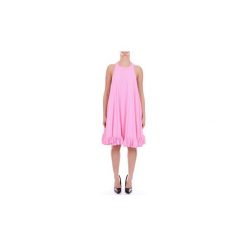 Sukienki krótkie Msgm 2441MDA176. Różowe sukienki damskie MSGM, bez wzorów, bez kołnierzyka, z krótkim rękawem, krótkie, mini. Za 1342,45 zł.