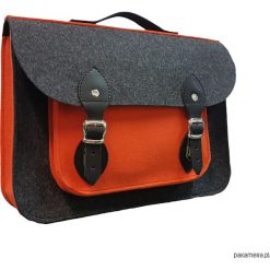 Torba na laptopa z czarną skórą. Czarne torby męskie na ramię marki Pakamera, ze skóry. Za 113,00 zł.