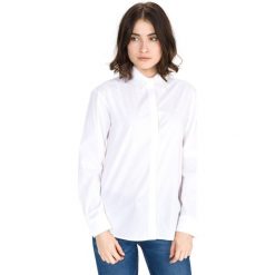 Calvin Klein Koszula Biały. Białe bluzki damskie Calvin Klein, l, bez wzorów, z bawełny, bez kołnierzyka, z długim rękawem. Za 393,95 zł.