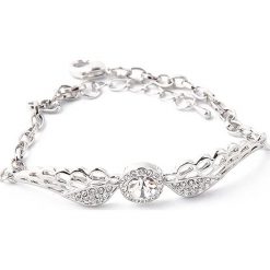 Bransoletki damskie: Pozłacana bransoletka z kryształkami Swarovski