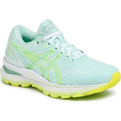 Buty ASICS - Gel-Nimbus 22 1012A663 Mint Tint/Safety Yellow 300. Zielone buty sportowe damskie Asics, bez wzorów, z tworzywa sztucznego, sportowe, do biegania. W wyprzedaży za 599,00 zł.