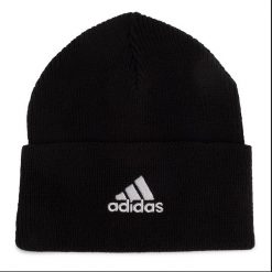 Czapka adidas - Juve Woolie DY7517 Black/White. Czarne czapki męskie Adidas, bez wzorów, z materiału. Za 99,95 zł.