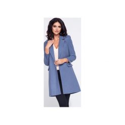 Lekki płaszcz damski z faluszu. Niebieskie płaszcze damskie marki Bien fashion, s, eleganckie. Za 199,00 zł.