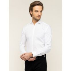 Koszula Hugo Erriko 50377874. Białe koszule męskie HUGO, m, bez wzorów, z bawełny, biznesowe, bez kołnierzyka, bez rękawów. Za 299,00 zł.