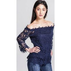 Granatowa Koszula Wishlist. Niebieskie bluzki damskie marki other, s, bez wzorów, bez kołnierzyka, z długim rękawem. Za 69,99 zł.