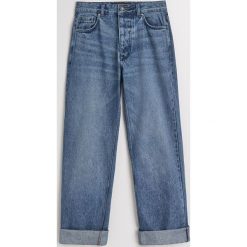 Spodnie jeansowe regular fit - Granatowy. Niebieskie spodnie męskie marki Reserved, m, bez wzorów, z jeansu. Za 129,99 zł.