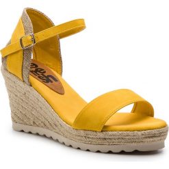 Espadryle REFRESH - 69717 Yellow. Żółte espadryle damskie Refresh, bez wzorów, ze skóry ekologicznej, bez obcasa, na obcasie. W wyprzedaży za 129,00 zł.