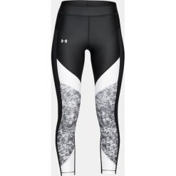 Spodnie dresowe damskie: Under Armour Spodnie damskie HeatGear Colour Blocked Printed Ankle czarno-białe r. S (1307553-002)