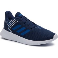 Buty adidas - Asweerun EE8448 Dkblue/Ftwwht/Blue. Niebieskie buty sportowe męskie Adidas, z tworzywa sztucznego, bez zapięcia, do biegania. W wyprzedaży za 169,00 zł.