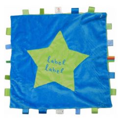 Przytulanki i maskotki: Label Label – Stars Kocyk przytulanka XXL Blue/Green METKI