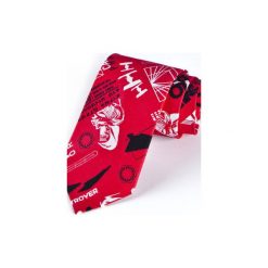 Krawat męski STAR WARS czerwony. Czerwone krawaty męskie marki HisOutfit, z motywem z bajki, z materiału, retro. Za 129,00 zł.