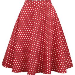 Dolly and Dotty Shirley High Waist Full Circle Polka Dot Skirt Spódnica czerwony/biały. Czerwone spódniczki damskie marki Dolly and Dotty, xl, bez wzorów, z podwyższonym stanem. Za 224,90 zł.