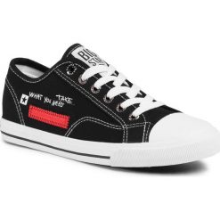Trampki BIG STAR - FF274082 Black. Czarne półbuty damskie BIG STAR, bez wzorów, z gumy, bez zapięcia. Za 129,00 zł.