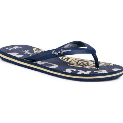 Japonki PEPE JEANS - Whale Crew PMS70085 Navy 595. Niebieskie klapki męskie Pepe Jeans, bez wzorów, z jeansu. Za 89,00 zł.
