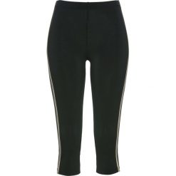 Legginsy we wzory: Legginsy 7/8 bonprix czarno-brunatny