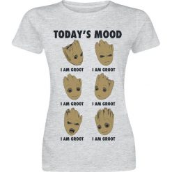 T-shirty damskie: Guardians Of The Galaxy 2 – Groot Today's Mood Koszulka damska odcienie jasnoszarego