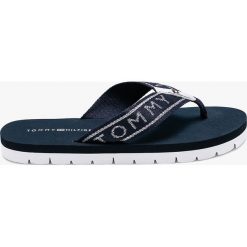 Tommy Hilfiger - Japonki. Niebieskie klapki damskie marki TOMMY HILFIGER, z materiału. W wyprzedaży za 129,90 zł.