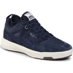 Sneakersy PEPE JEANS - Slate Pro PMS30571 Navy 595. Niebieskie sneakersy męskie Pepe Jeans, na co dzień, bez wzorów, z jeansu, bez zapięcia. W wyprzedaży za 209,00 zł.