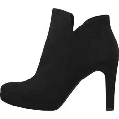 Tamaris Botki damskie 1-1-25316-23-001 Black (rozmiar 37). Czarne botki damskie Tamaris, z zamszu. W wyprzedaży za 209,00 zł.