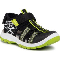 Sandały SUPERFIT - 6-09025-00 M Schwarz/Grün. Czarne sandały chłopięce Superfit, ze skóry ekologicznej, bez zapięcia. W wyprzedaży za 199,00 zł.