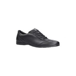 Buty Casu Czarne półbuty skórzane sznurowane C-26/10/140. Czarne trampki męskie Casu, bez wzorów, na sznurówki. Za 159,99 zł.