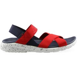 Sandały damskie SAD002 - czerwony. Czerwone sandały damskie 4f, bez wzorów, z otwartym noskiem, bez obcasa, bez zapięcia. Za 119,99 zł.