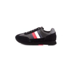 Buty Tommy Hilfiger FM02380. Czarne trampki męskie TOMMY HILFIGER, bez wzorów, bez zapięcia. Za 461,74 zł.